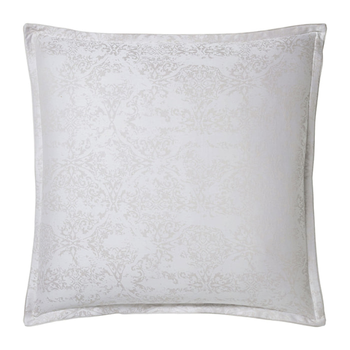 Taie d'oreiller imprimée en satin de coton, QUANTIQUE, Nacre