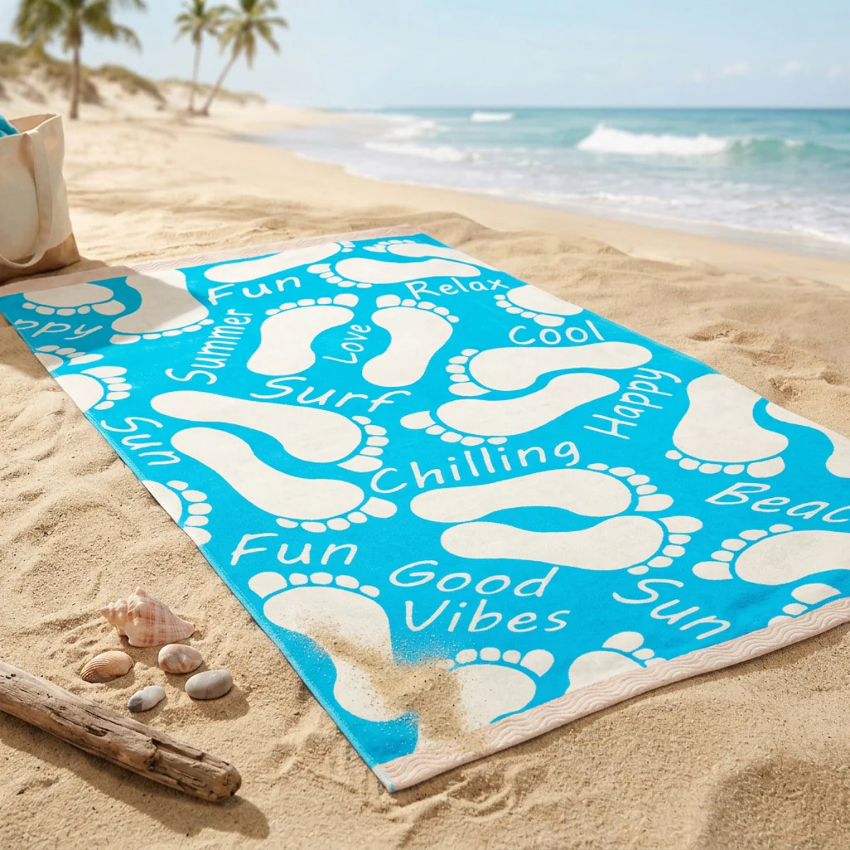Serviette de plage éponge velours Jacquard - Toledo - 100x175cm - 470g/m²