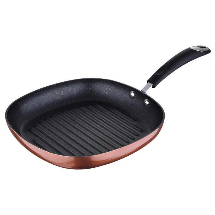 Sartén grill / plancha 28 cms. San Igancio Premium, color cobre metalizado