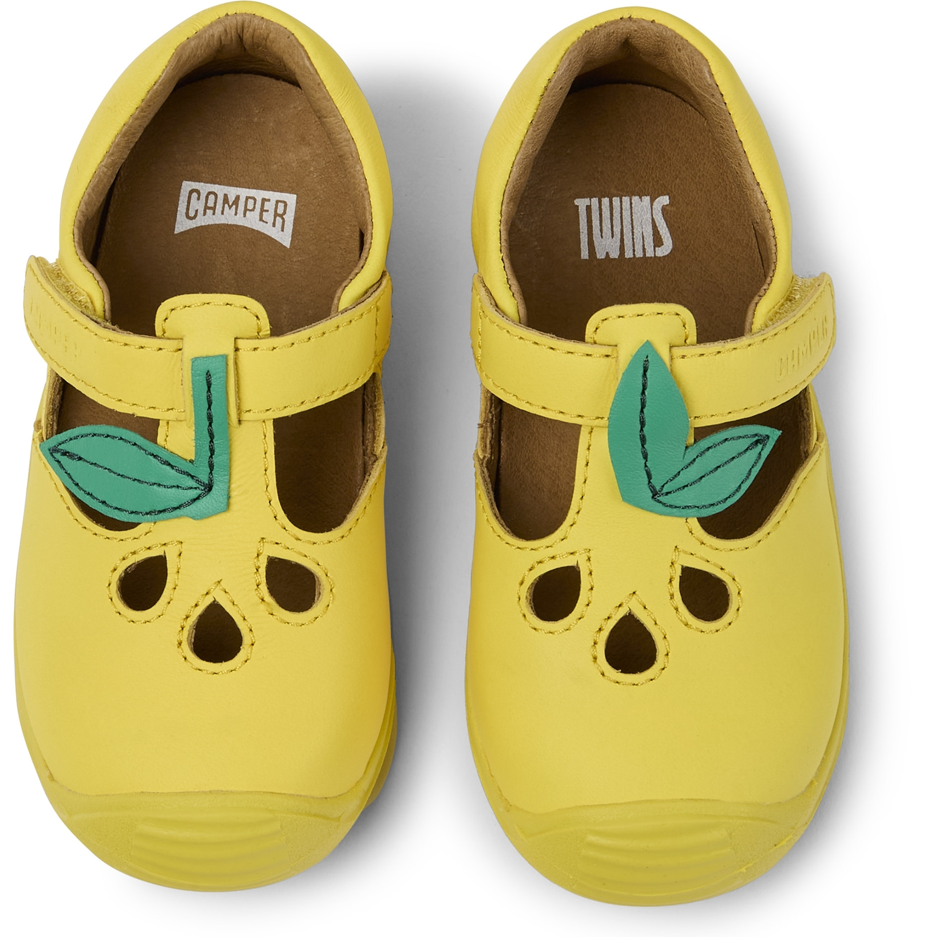 Bailarinas - CAMPER Dadda - Amarillo - Cuero liso