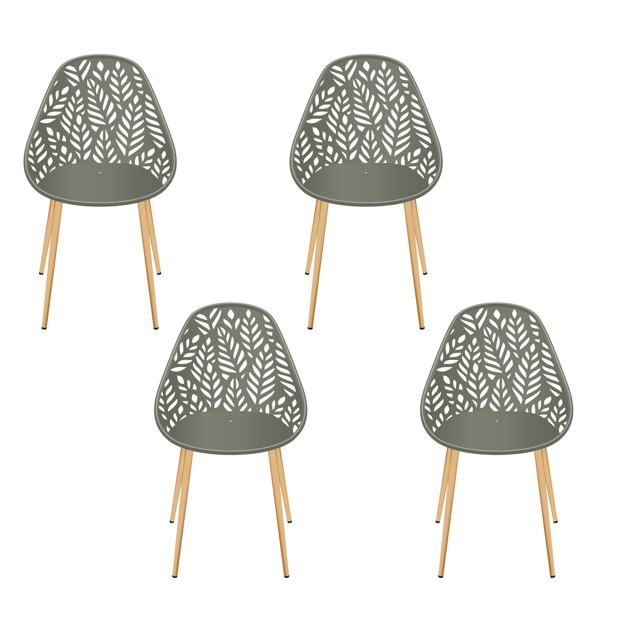Chaise Lucena Olive - Lot De 4