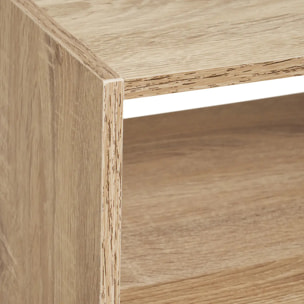 Étagères colonne 3 cases "Mix N' Modul" effet chêne naturel