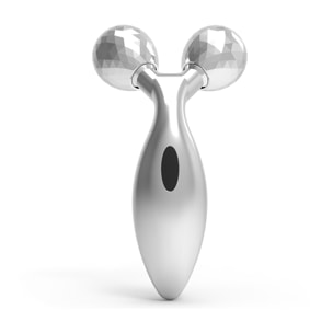 DAM Rodillo masajeador 3D. Estiramiento lifting facial. Efecto adelgazante, reafirmante, para todo el cuerpo. 9,5x5x16,5 Cm. Color: Plata