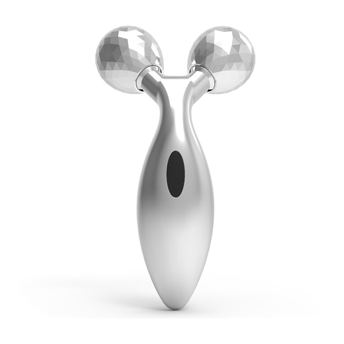 DAM Rodillo masajeador 3D. Estiramiento lifting facial. Efecto adelgazante, reafirmante, para todo el cuerpo. 9,5x5x16,5 Cm. Color: Plata