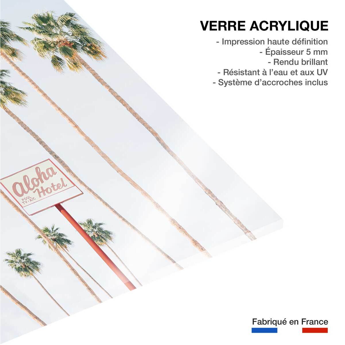 Tableau palmier aloha palmier  Tableau plexiglas