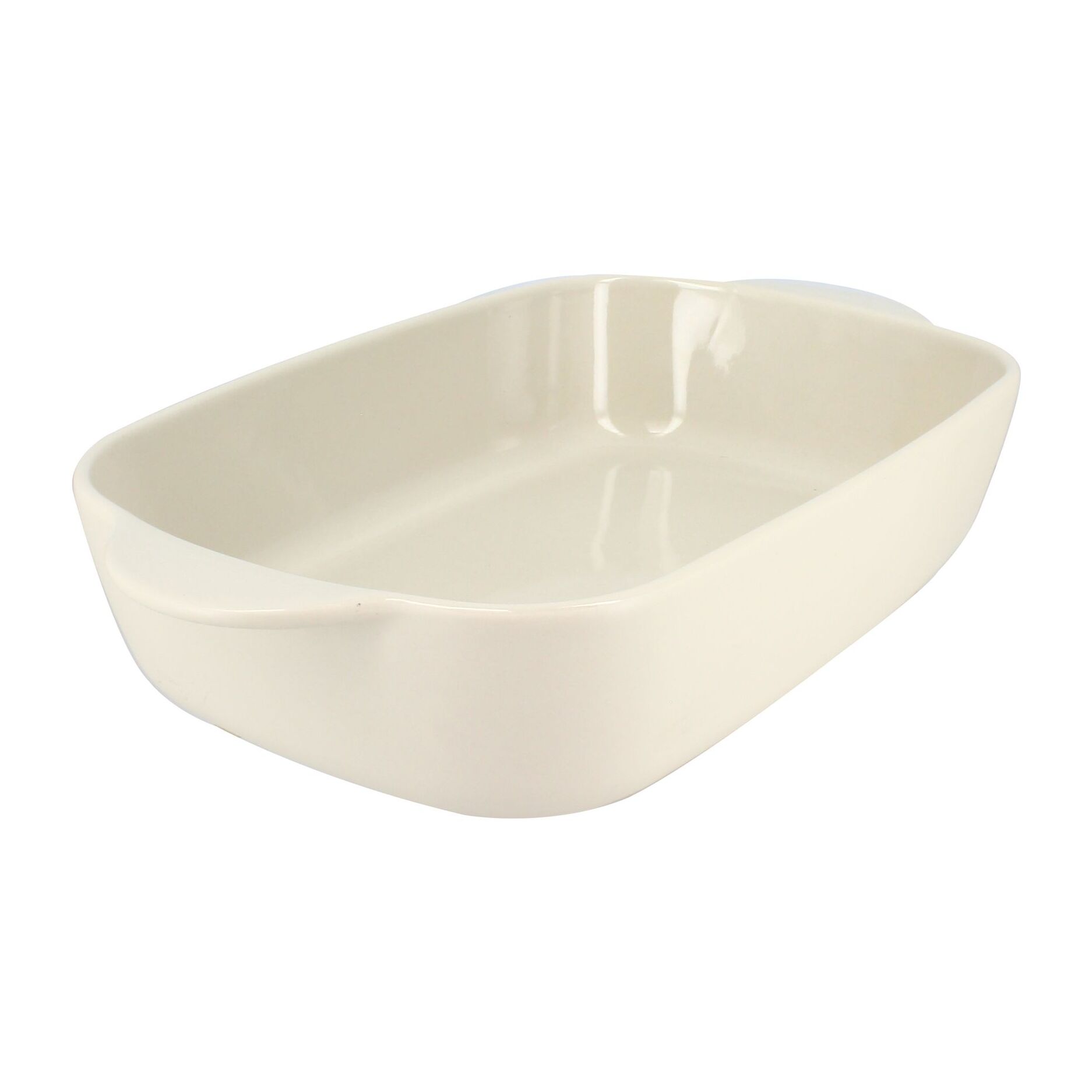 Plat à four en grès beige 38x23cm OCTAVE