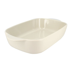 Plat à four en grès beige 38x23cm OCTAVE