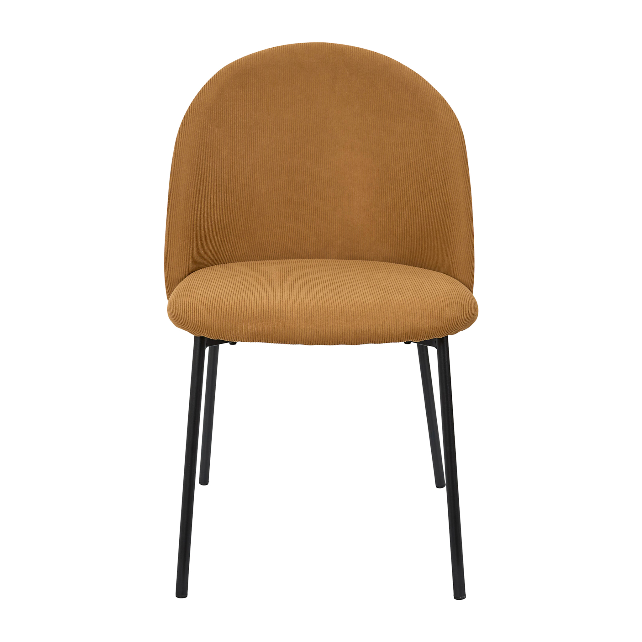 Lot de 4 Chaises - HOME DECO FACTORY - Jules - Côtelees - Jaunes