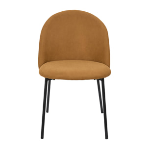 Lot de 4 Chaises - HOME DECO FACTORY - Jules - Côtelees - Jaunes