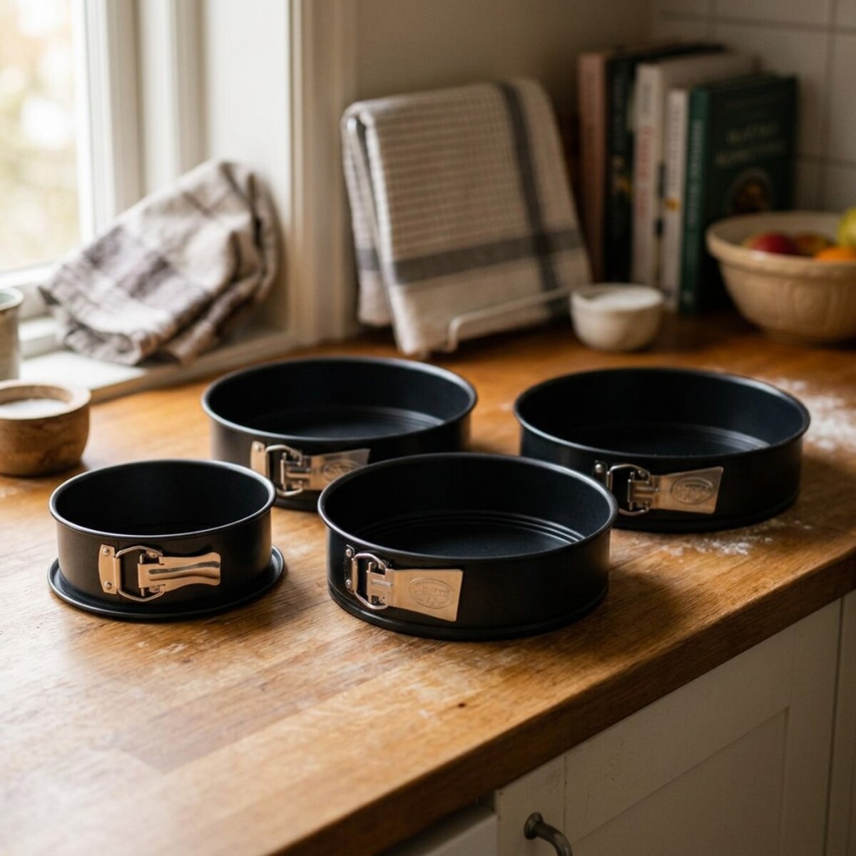 Set de 4 moules à manqué à charnière 18 cm + 24 cm + 26 cm + 28 cm Dr.Oetker Tradition