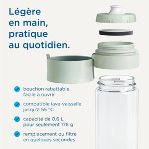 Gourde filtrante BRITA filtrante Vital abricot + 2 filtres à eau