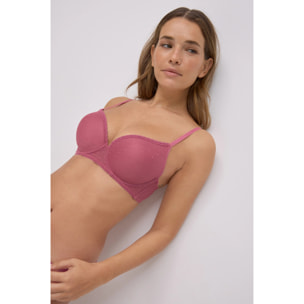 Reggiseno push-up plumetis rosa, coppe B e C