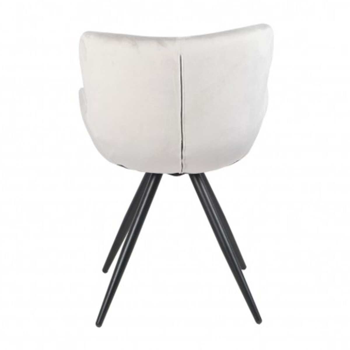 Chaise en velours avec piètement en métal noir - LILOU
