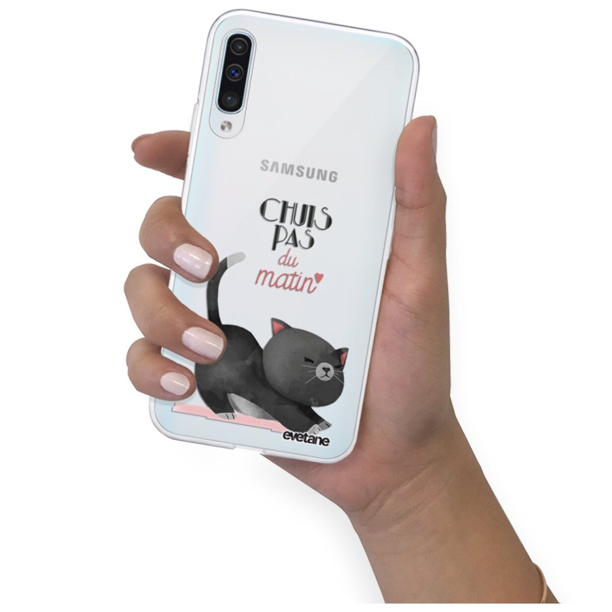 Coque Samsung Galaxy A50 360 intégrale transparente Chuis pas du matin Tendance Evetane.