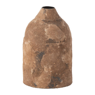 J-Line vase Effy Rugueux - métal - brun - Ø 17 cm