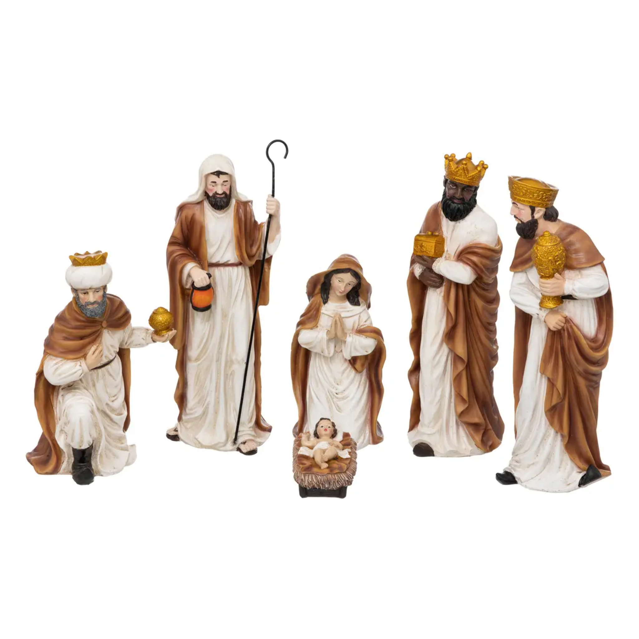 Lot de 6 santons H.33cm résine