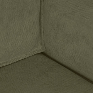 Canapé d'angle convertible 4 places en tissu chenille - LIVIA
