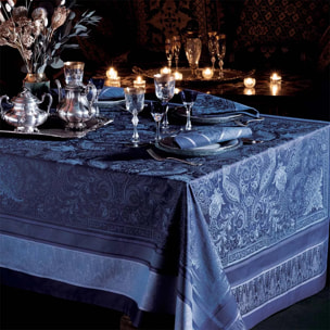 Set coton mélangé anti tache motif jacquard Persina crepuscule