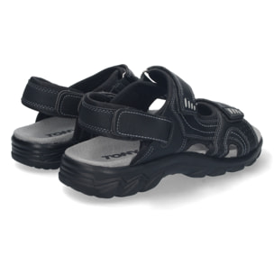 Sandalia Plana con Cierres de cierre autoadherente