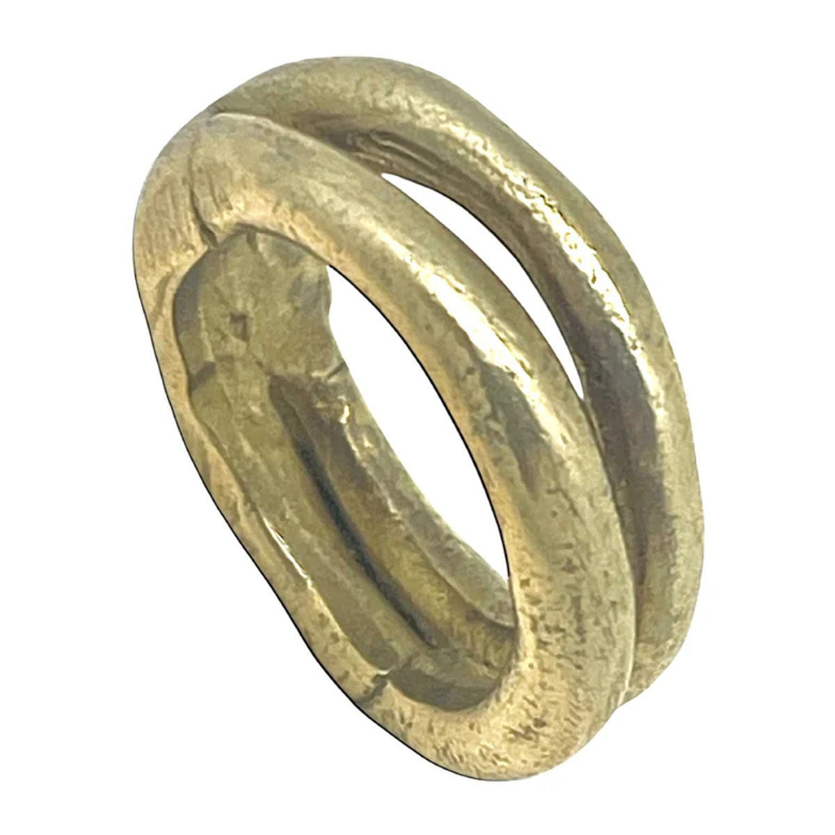 Anillo single Duplo dorado chapado latón