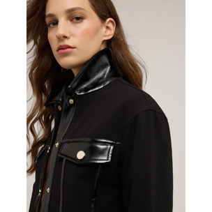 Motivi - Chaqueta con insertos de charol - Negro