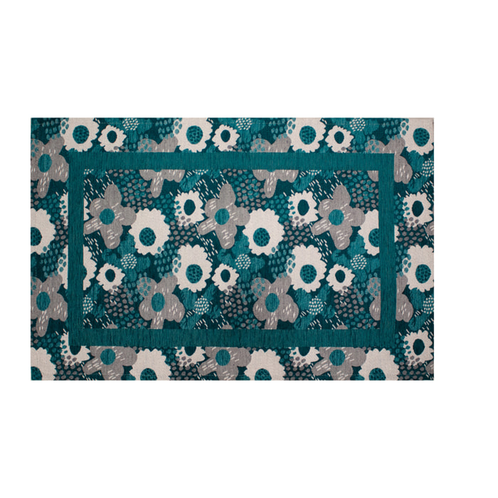 TAPPETO DA CUCINA DIS. ANDY PETROLIO 57X115 CM CON ANTISCIVOLO