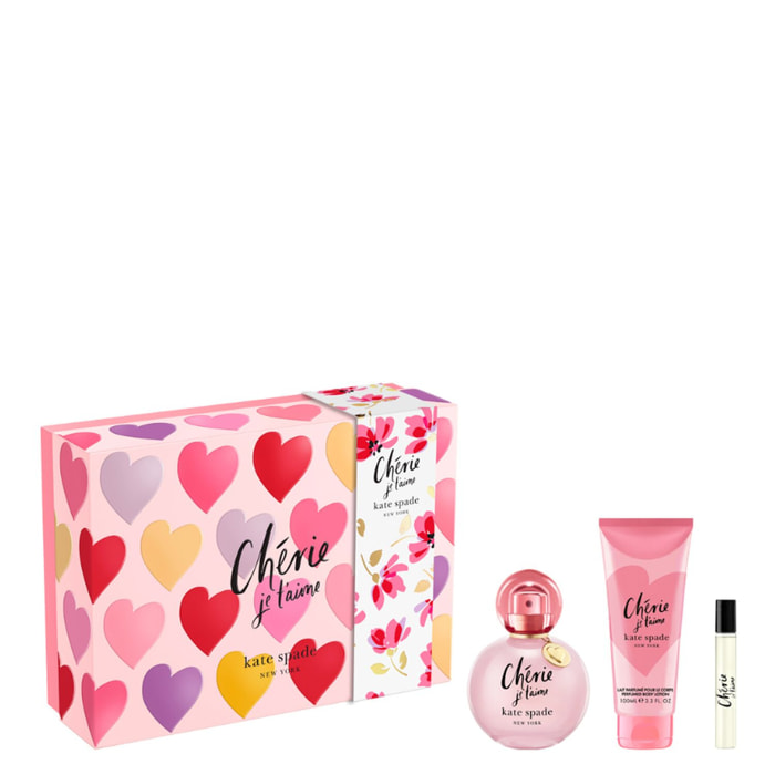 Chérie Je t'aime - Coffret Eau de Parfum 100ml + 2 Produits