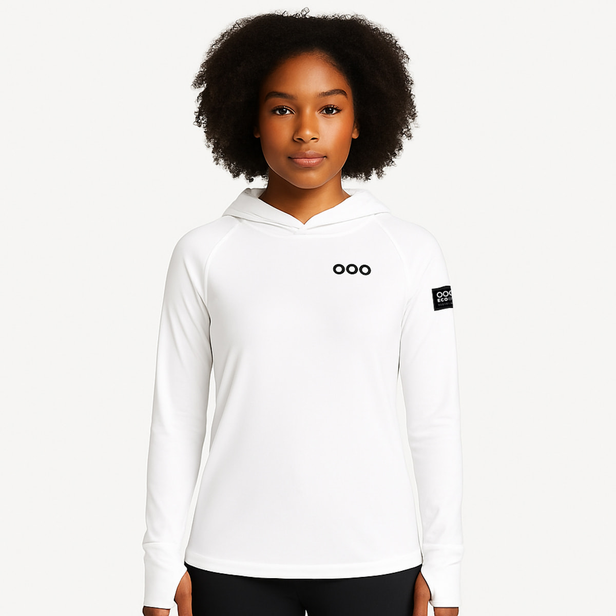 Sudadera con capucha ECOON modelo Course du Sanglier en color Blanco