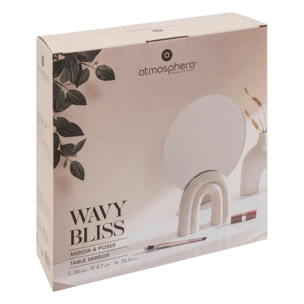 Miroir à poser Wavy bliss H.36cm résine