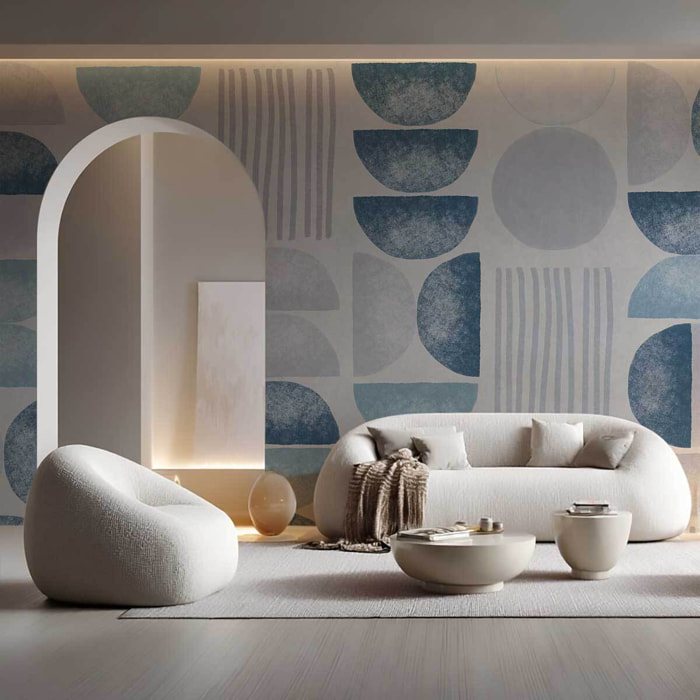 Papier peint panoramique Sphères Horizon Azur Intissé