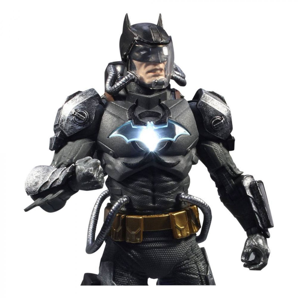 Dc Multiverse Action Figura Batman Hazmat Suit Gold Label Light Up Batman Simbolo 18 Cm Mcfarlane Toys