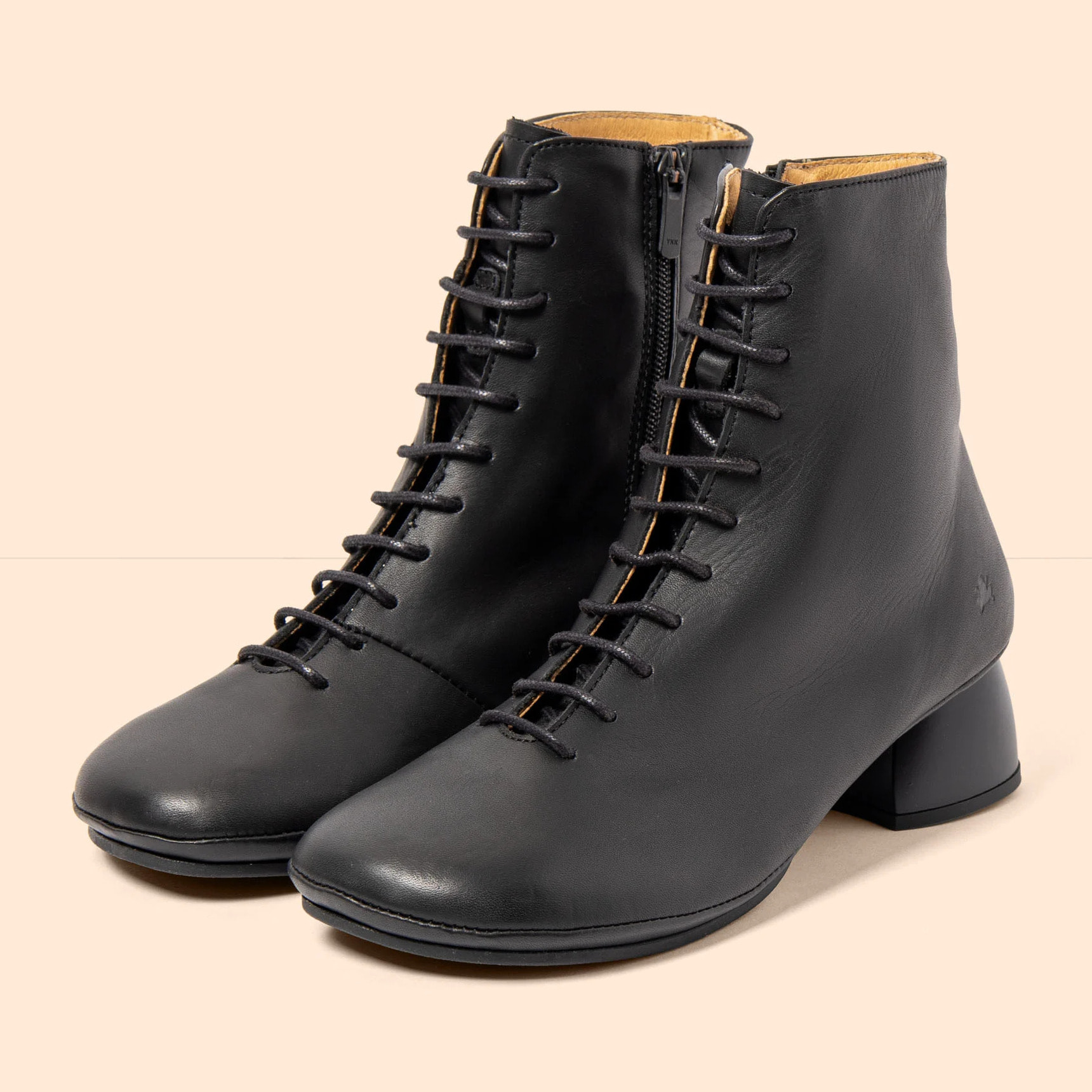 Botines con tacón N5967 SOFT NAPPA BLACK/ NARA color Black
