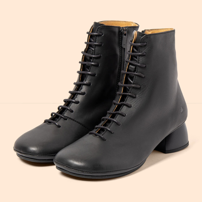 Botines con tacón N5967 SOFT NAPPA BLACK/ NARA color Black
