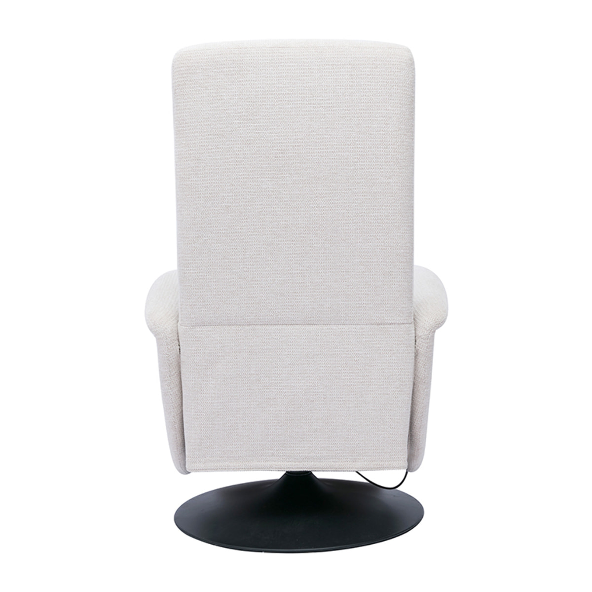 Fauteuil pivotant relax manuel en tissu chenille beige NELSON