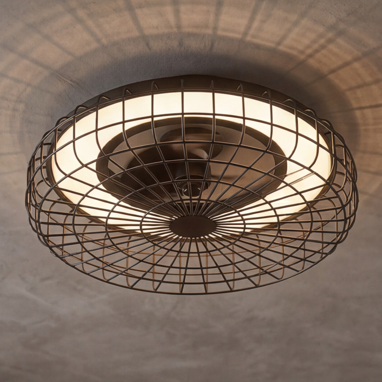 Forlight Merak - Ventilador de Techo con Lámpara LED sin Aspas. Ventilador de Plafón 6 Velocidades y Luz Regulable 2700-6000K