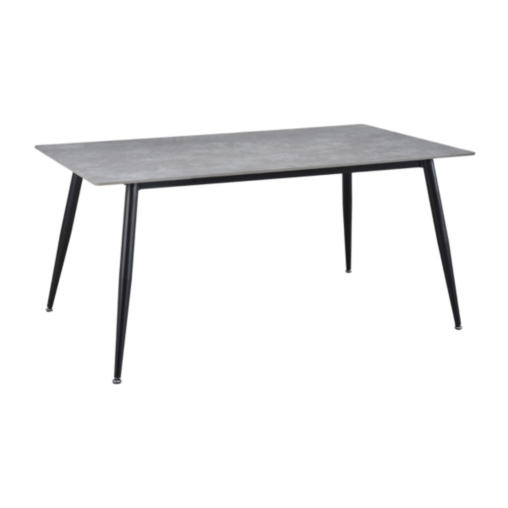 Table de repas 180 cm céramique marbré pieds évasés métal - STONE 2