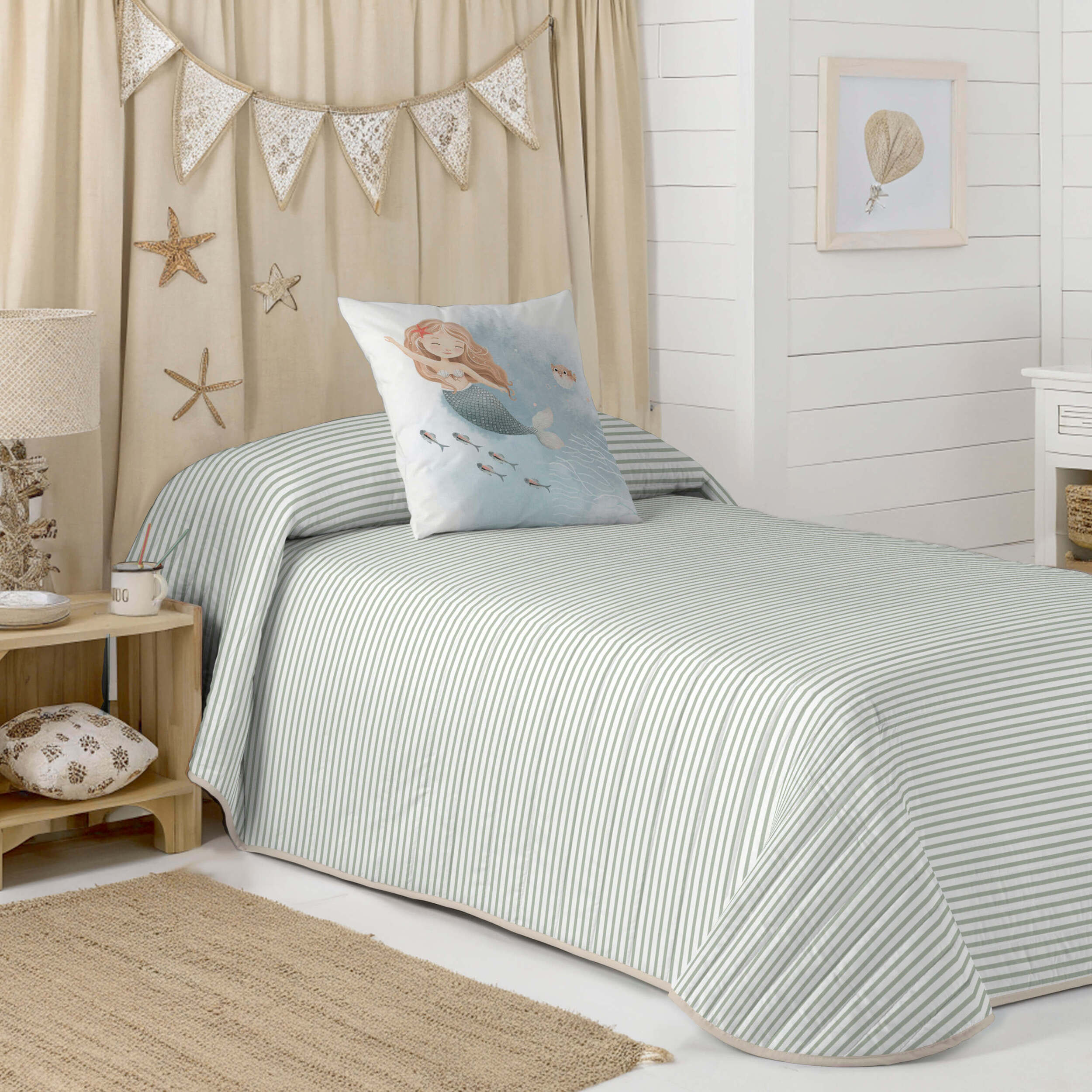 Cool Kids - Colcha Bouti Estampada - Reversible - 100% Algodón - 70 gr/m² - Athina