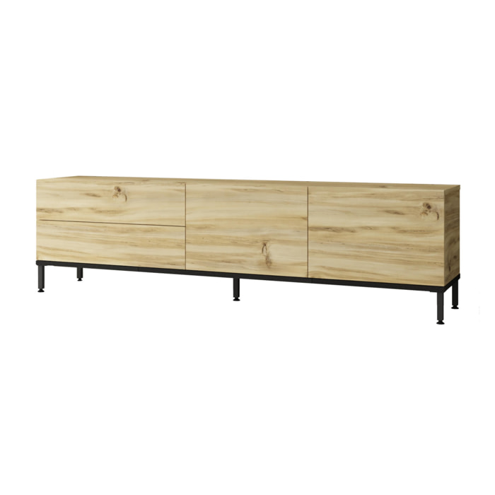 Mueble Luvio Tv 4 Puertas Patas De Metal