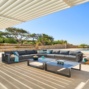 Chauffeuse de jardin "Allure" graphite en aluminium traité époxy