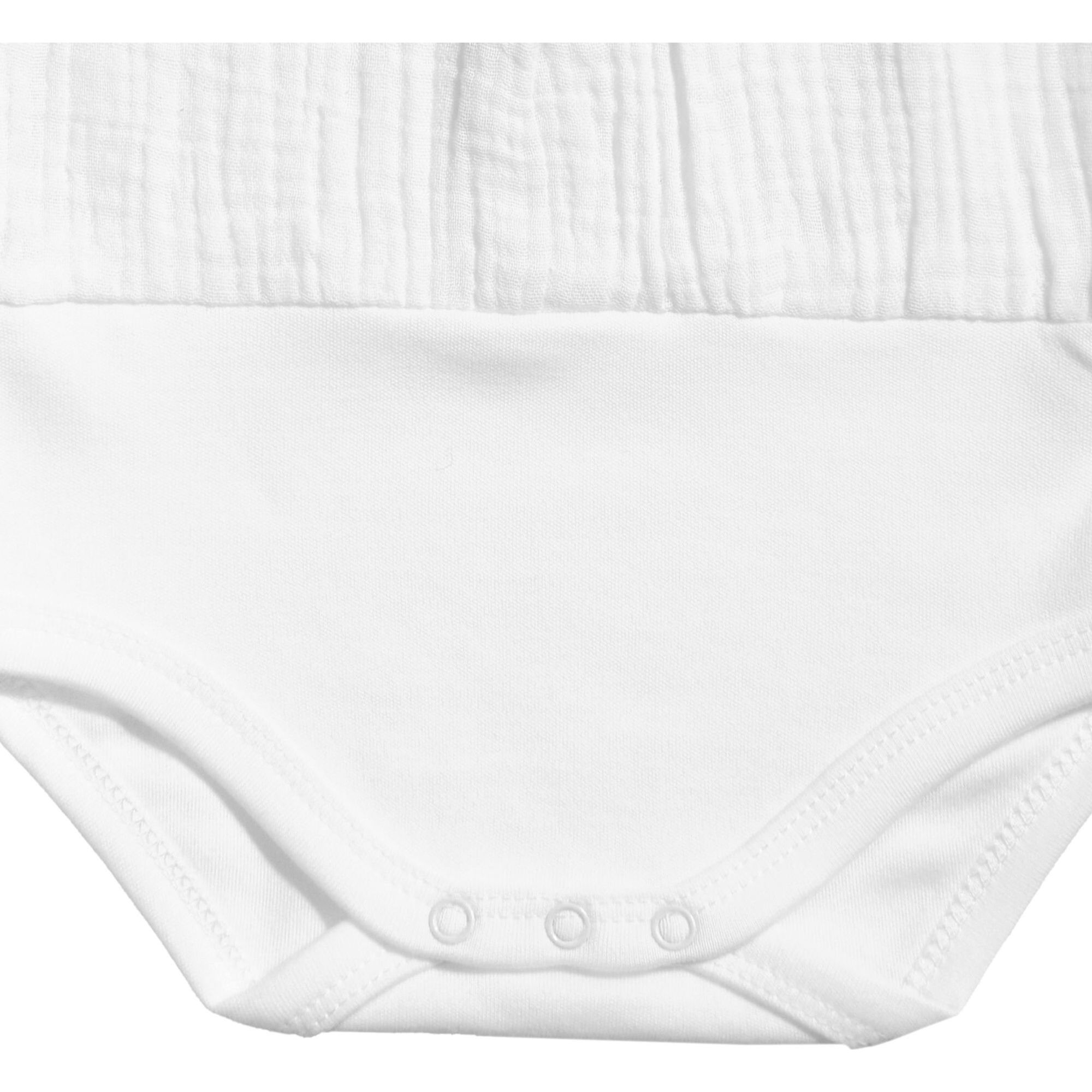 Body bebé manga corta bambula botones