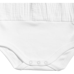 Body bebé manga corta bambula botones