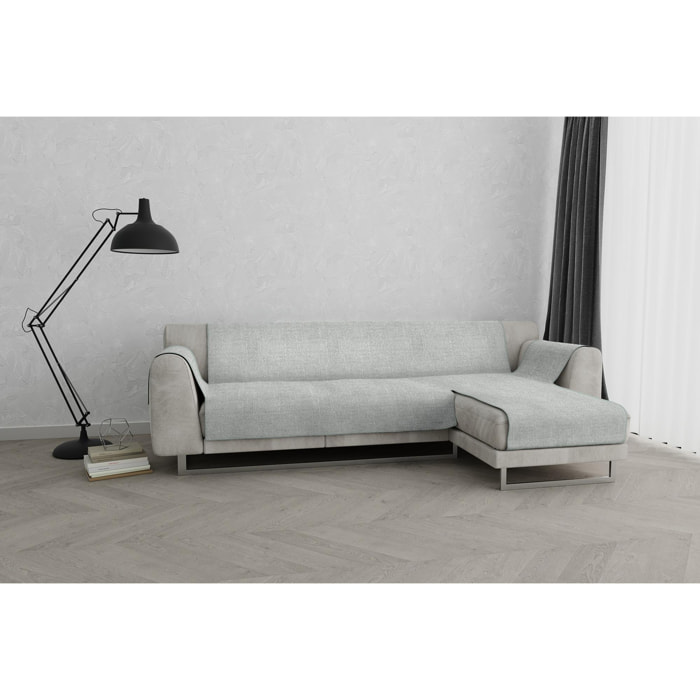 COPRIDIVANO ANTISCIVOLO PENISOLA DX COMFORT MADE IN ITALY - GRIGIO CHIARO