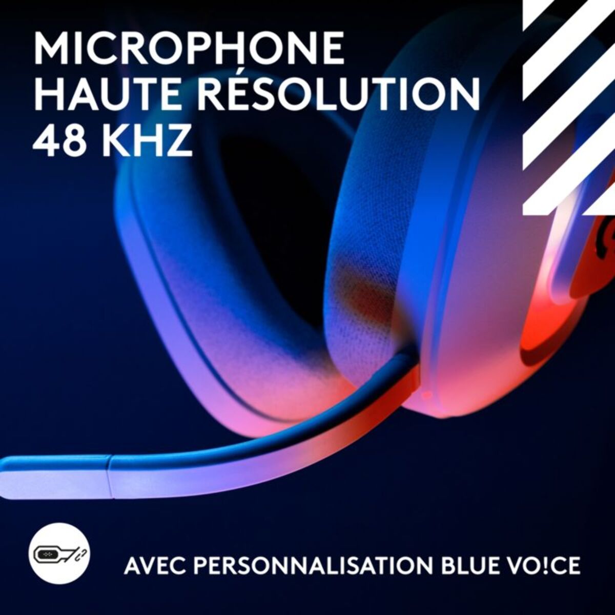 Casque gamer LOGITECH A20X Blanc + base