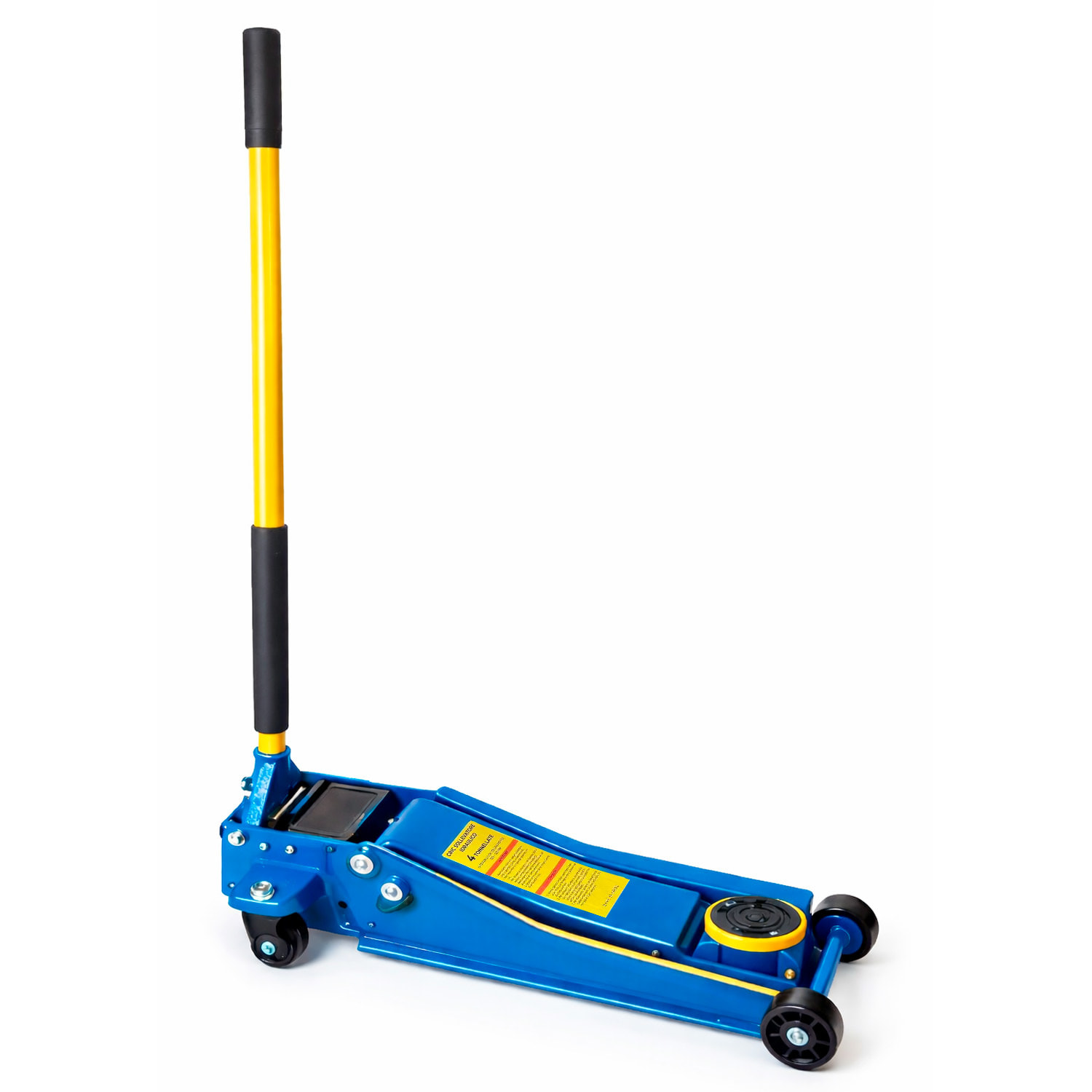 Cric Idraulico a Carrello Professionale 4T Inez Super Ribassato Doppio Pistone Martinetto Auto Officina 4 Tonnellate Sollevatore Idraulico Acciaio