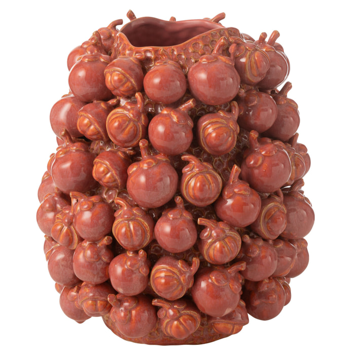 J-Line vase Botanica poterie - céramique - cuivre/rose - small