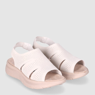 Sandalias de Tejido - Beig - Tacón: 5 cm