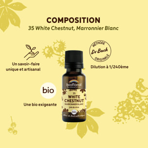 Biofloral - 35 White Chestnut, Marronnier Blanc - Bio - 19,5 gr