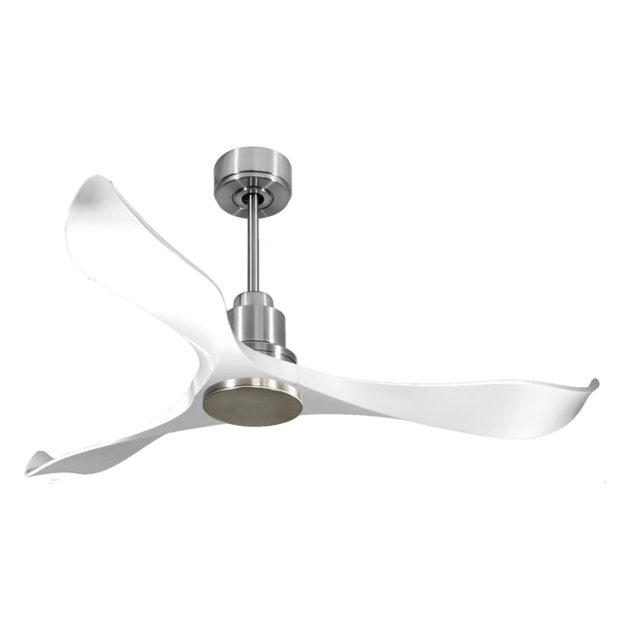 Ventilateur de plafond Réversible  Thermostat Wifi Moteur à courant continu Toits en pente Télécommande Adaptateur 2/3 Lames Hypersilence Mémoire Shopify Vendible (AUTOMATIQUE)
