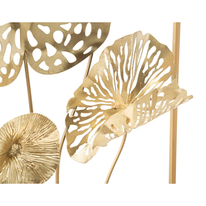 PANNELLO IN FERRO GOLD FLOWERS CM 50X5X50