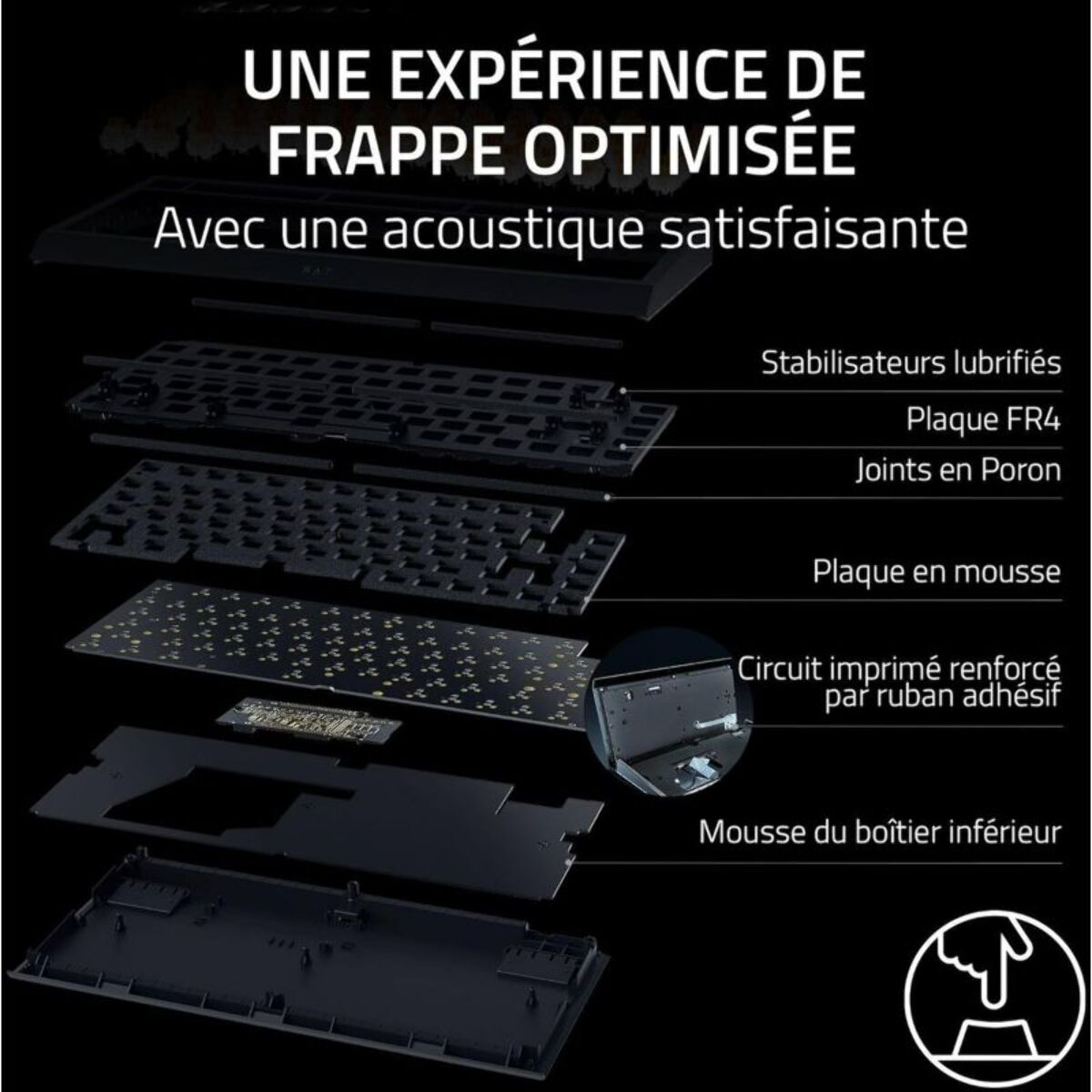 Clavier gamer sans fil RAZER BlackWidow V4 HyperSpeed Orange